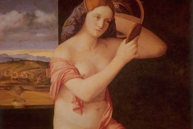 Young Woman at her Toilet by Bellini, 1515