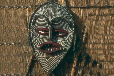 Mask used in African dancing, Victoria Falls