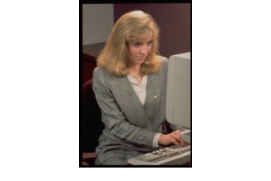 Businesswoman at computer