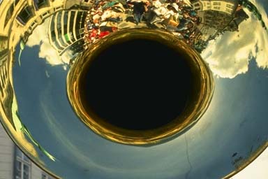 LOOKING IN A TUBA