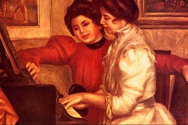 YVONNE AND C. LEROLLE AT THE PIANO