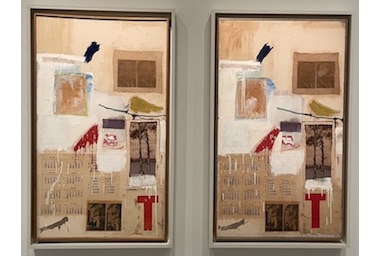 Factum I and Factum II (both 1957) by Robert Rauschenberg at the National Gallery of Art in 2022. Fair Use.