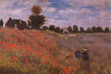 FIELD OF POPPIES BY CLAUDE MONET