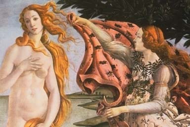 BIRTH OF VENUS (right portion) BY SANDRO BOTTICELLI