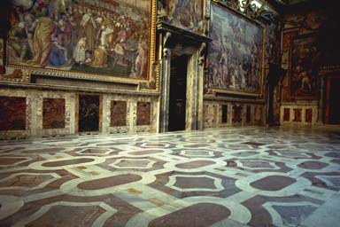 MARBLE MOSAIC and PAINTINGS INSIDE VATICAN MUSEUM