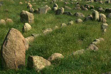 Detailed View Of Viking Graveyard,
Lindholm Hoje, Denmark