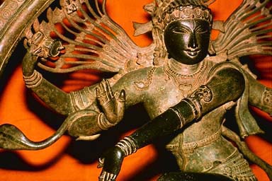 Bronze figure of the dancing God
Shiva, India