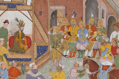 Babur at the Capture of Kabul 1504AD from an Akbarnama