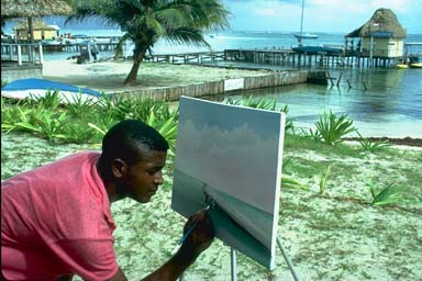 PAINTING A TROPICAL SCENE